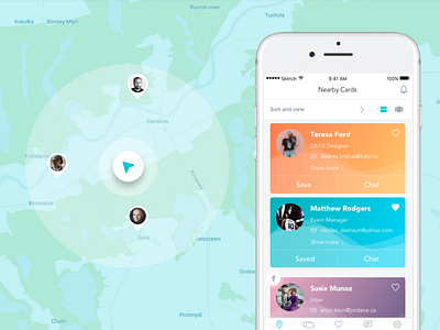 Find cards near you app card ios map