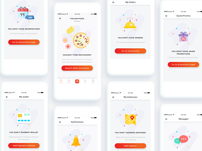 Emty States Of Restaurant App app empty ios restaurant state ui