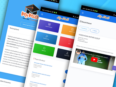 MyMath Indonesia app branding logo math minimal ui ux web