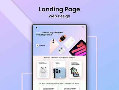 Landing Page - Web Design app branding design icon illustration logo typography ui ux vector