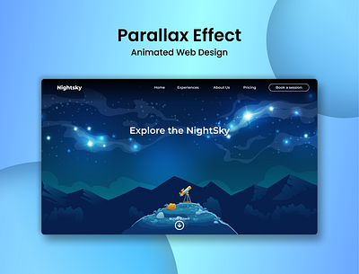Parallax Effect - Animated Web Design app branding design icon illustration logo typography ui ux vector