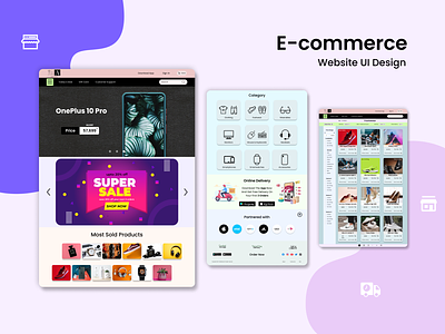 E-commerce - Website UI Design app branding design icon illustration logo typography ui ux vector