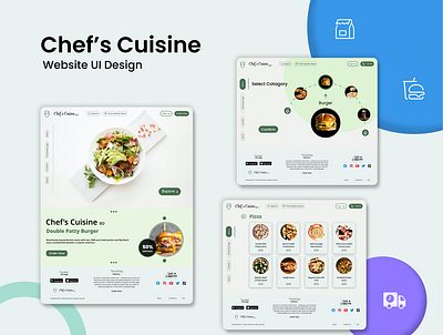 Restaurant - Website UI Design app branding design icon illustration logo typography ui ux vector