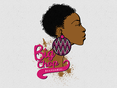 Big Chop Accessories afro business colorful illustration logo logo design