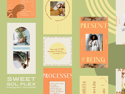 Sweet Sol Plex Instagram Template branding creative asset design instagram template template typography