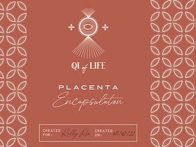 Herbal Medicine Label for Qi of Life branding design label logo design qioflife