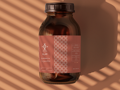 Qi of Life Placenta Encapsulation Label Mockup (Side Shot) branding design logo logo design pattern