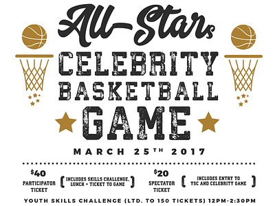 All Star Celeb Basketball Game Flyer