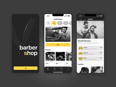 barbershop Mobile App: iOS User Interface