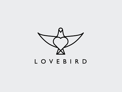 Bird creative line art logo