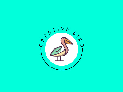 Bird + Leaf creative modern style logo