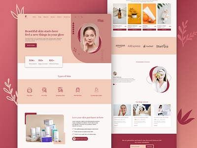 Skin Care Products Landing Page