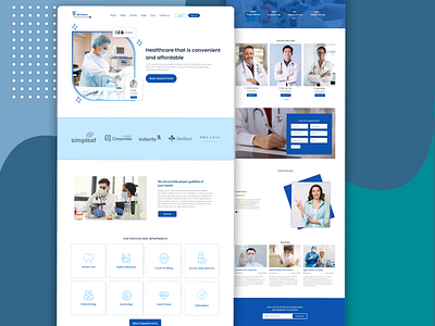 Medical Website UI Design appoinment design doctor hospital landingpage medical medicine patient ui ux webpagedesign website