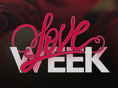 Love Week calligraphy logo