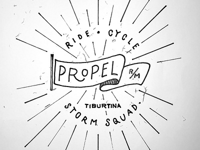 Ride. Cycle. Propel. design handwritten lettering letters logo pencil practice sketch type