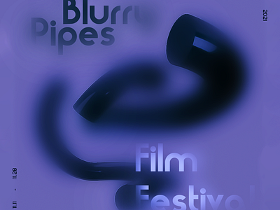 Blurry Pipes 3d ad design graphic design