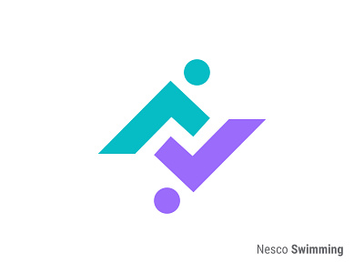 swimming logo abstract brand identity branding design flat logo logo logo design logos print professional logo startup swimming logo visual identity