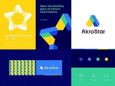 AkroStar Identity system 3 akro branding branding and identity chip identity logo star starwars technology logo