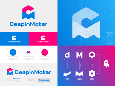 DM Branding LOGO blind nut blind nut branding and identity branding concept business cooperation colorful design creative passion gradient color icon logo logo logodesign logodesign logotype rocket rocket logo sober