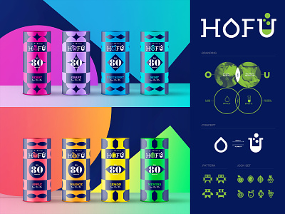 HOFU Branding LOGO & Packaging branding branding concept colorful design fruit icons graphic design iconography identity logo logotype packaging pattern