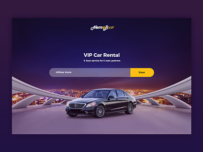 VIP Car Rental 2 affiliate car community concept landingpage new rent supercar ui website