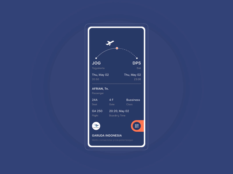 Explore Interaction Design Airline Ticketing App app flight app interaction design onboarding protopie protopie5.0 ux