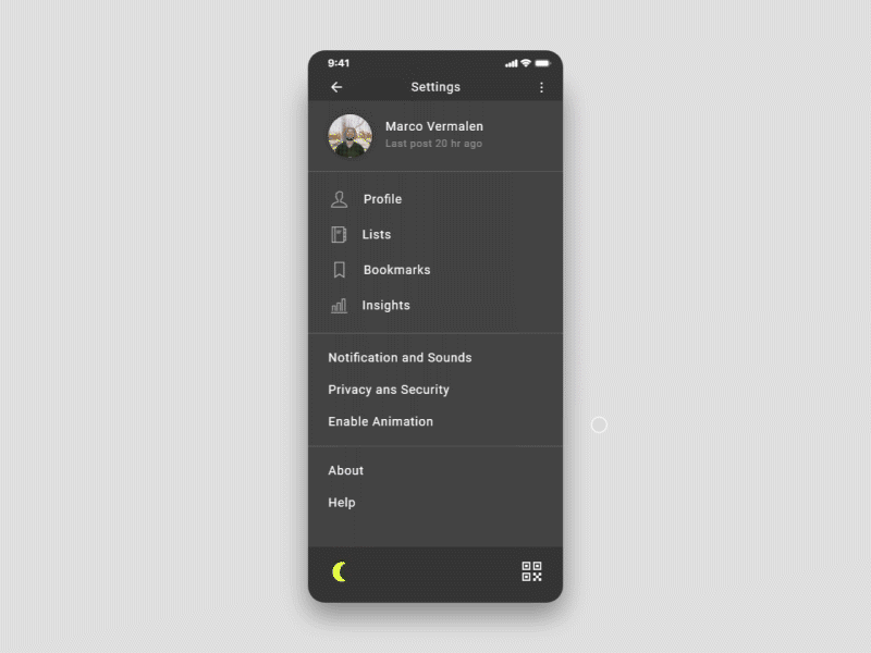 On/Off Switch for Dark and Light Mode animation app appdesign dailyui design ui uidesigner ux web