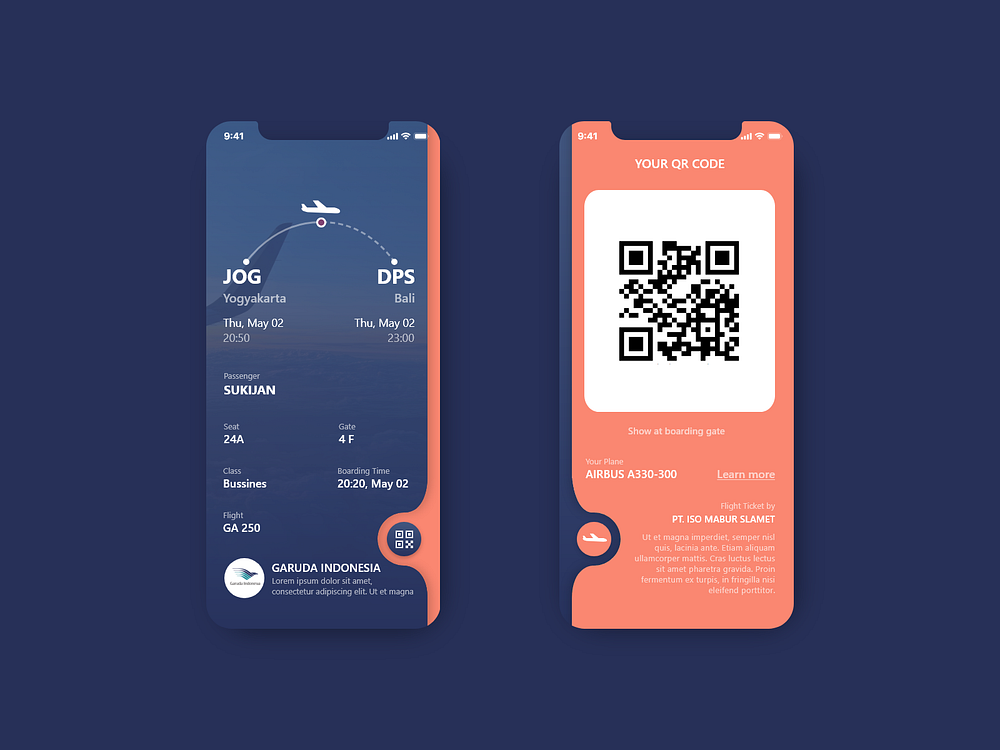 Boarding Pass by Afrian E. Prasetyo on Dribbble