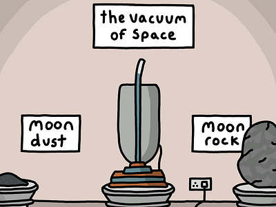 Space vacuum 2d comic illustration procreate
