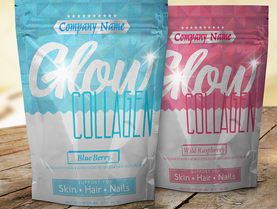 Protein Bag Package Design - Glow Callagen design graphic design illustration modern package professional ui vector