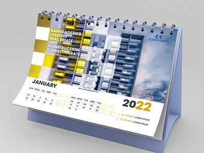 Desk Calendar Design and Mock-Up for a Real Estate branding calendar design graphic design illustration marketing modern professional real estate vector