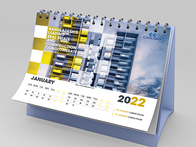 Desk Calendar Design and Mock-Up for a Real Estate