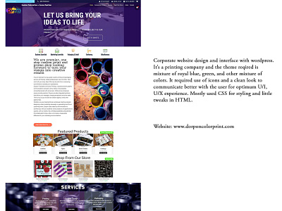 Website Design - Dorpon Publication & Color Printing