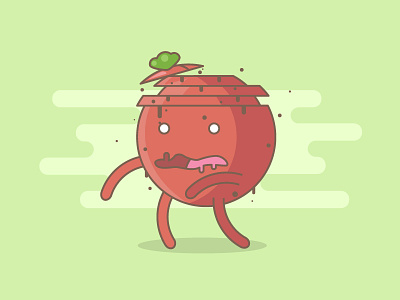 Tomato Zombie art food halloween illustration line outline tomato zombie