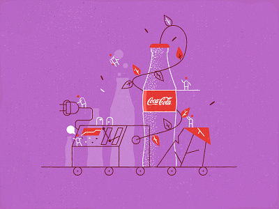 Сoca-cola branding character coca cola computer development icons illustration line scientists simple stroke vector