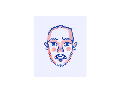 self-portrait adobe. illustrator art line portrait self vector