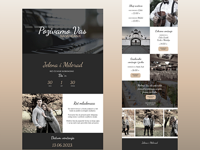 Wedding website - Landing page design