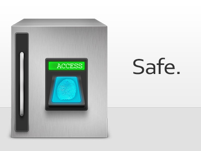Safe Icon access fingerprint icon lock metal modern safe