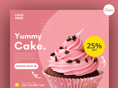 Cake/Food Product Design Template branding color productdesign social media social media content templates