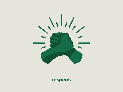 Respect agency colors coworkers coworking design drawing flat green hands illustration illustration art illustrator instagram respect series values vector visual visual art white