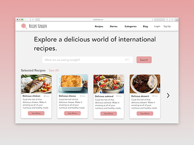 Recipe Finder design figma home homepage logo ui web