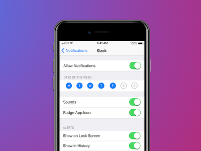 Improved iOS notification control ios iphone settings ui ux