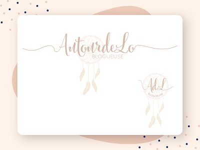 Autour de Lo autour blog blogger blogging bohemian branding dreamcatcher ethnic logo logo design logotype pastel pastel colors pastel colours