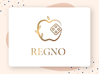 Regno apple brand identity branding dice gold golden golden gradient gradient identity logo logotype luxe luxery regno