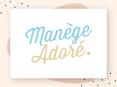 Manège Adoré adore branding carousel gold golden logo logotype manege personal brand personal branding personal logo star