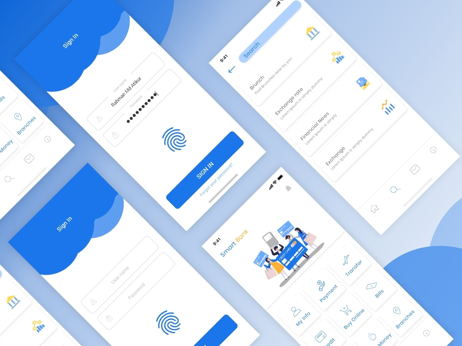 Smart Banking ios app by Md Atikur Rahman on Dribbble