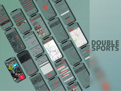 Bicycle shop Double sports app branding graphic design ui