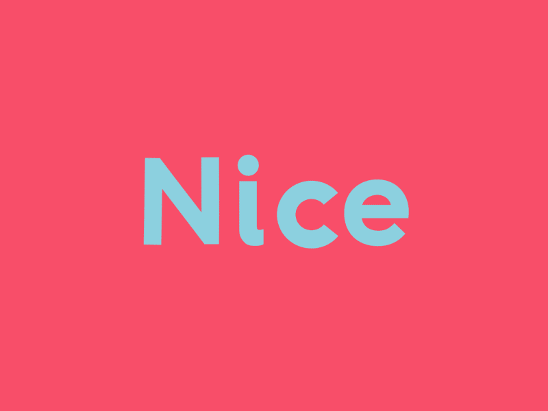 Nice Ident after effects animation branding contrast gif ident illustration logo movement nice type typography