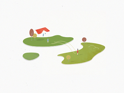 Minimal Islands animation character dream grass illustration island lost minimal style style frame