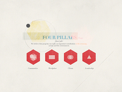 The Four Pillars abstract angle design frame geometric hexagon illustration minimal motion shape style style frame